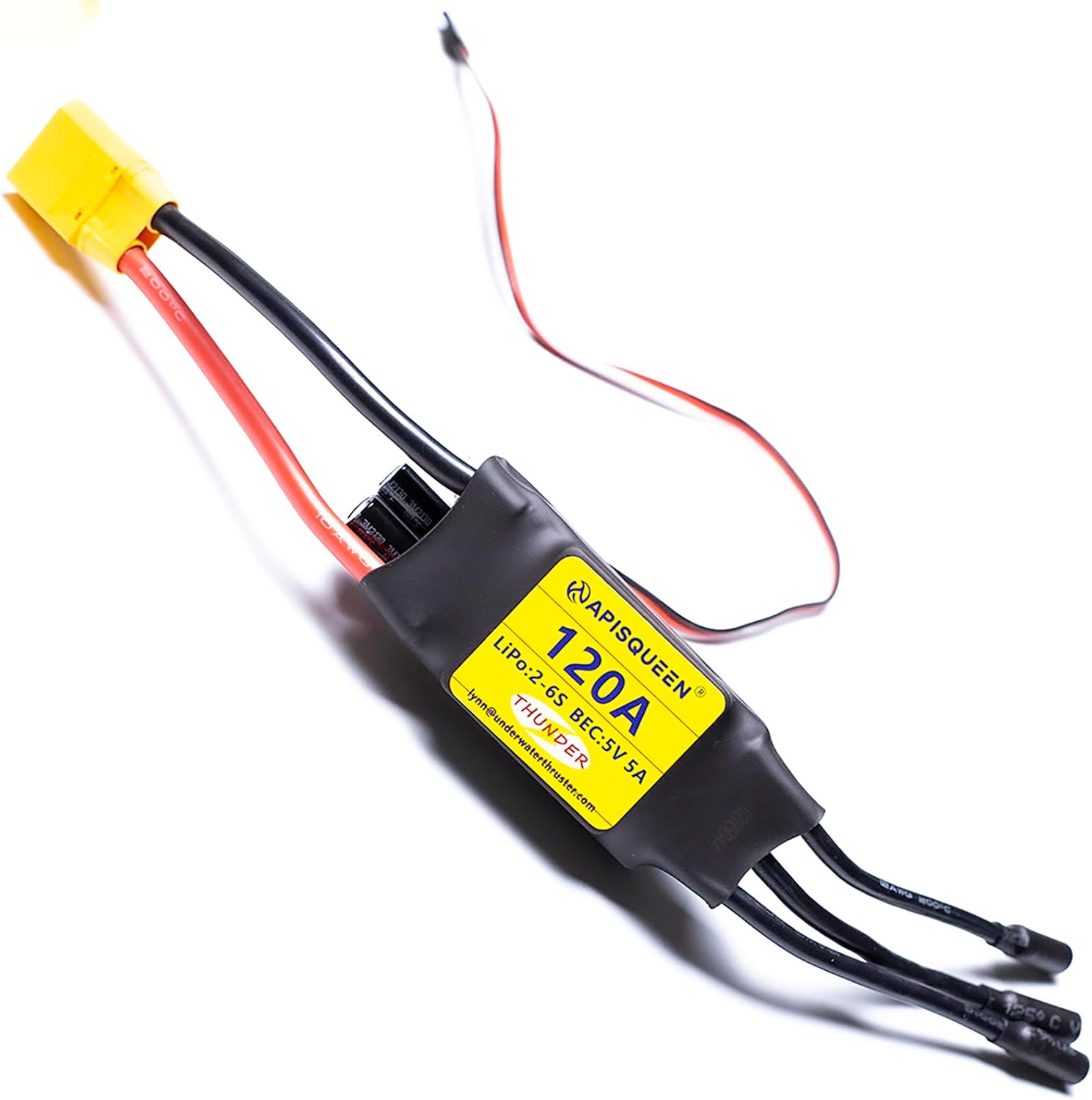 APISQUEEN Thunder 120 A Brushless ESC, 2-6S with BEC